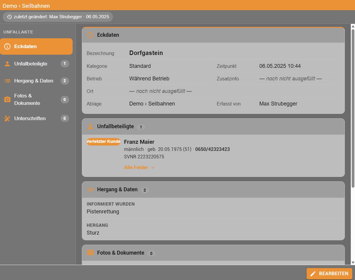 One file for the complete rescue record