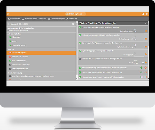 MountainOffice Betriebstagebuch - T&auml;gliche Checkliste