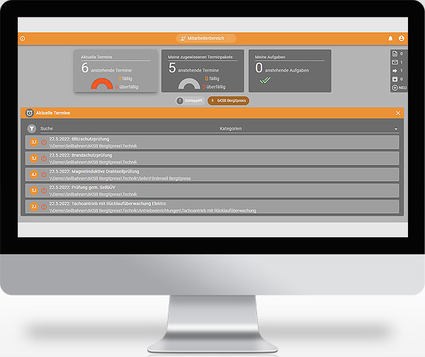 MountainOffice Expert - Mitarbeiterbereich